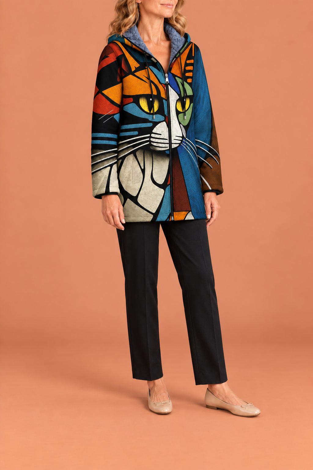 Darcy | Cardigan à Motif de Tête de Chat