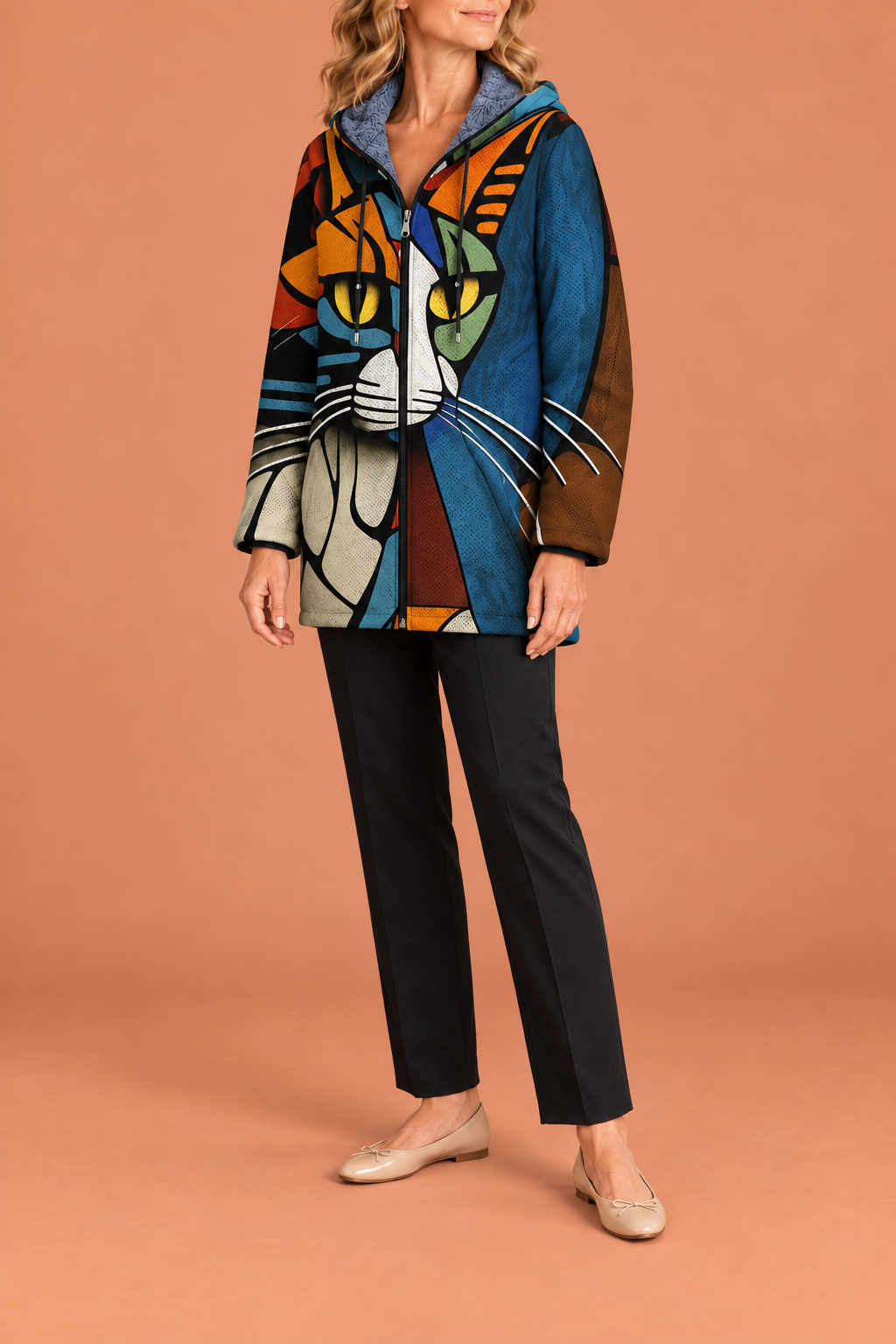 Darcy | Cardigan à Motif de Tête de Chat