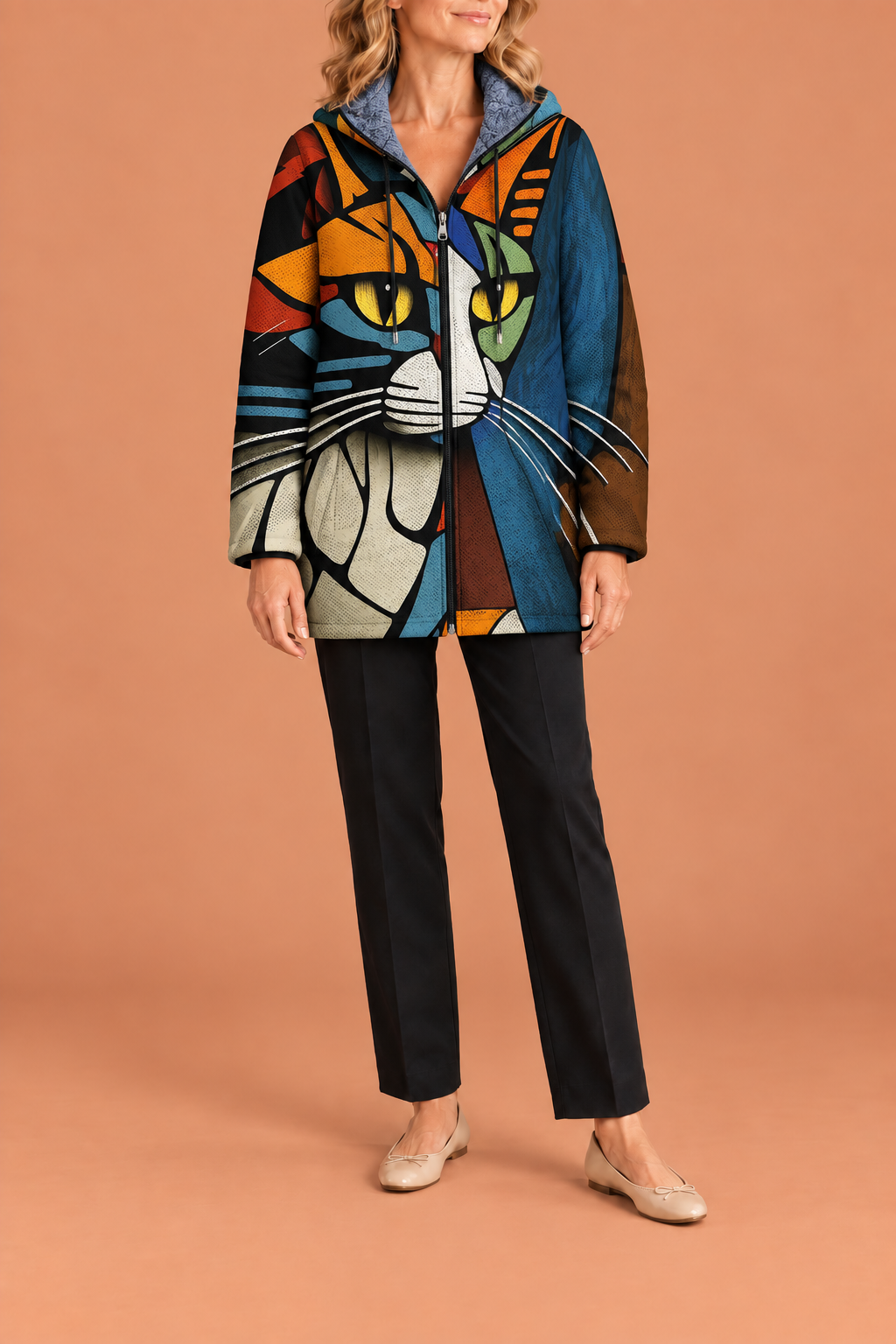 Darcy | Cardigan à Motif de Tête de Chat