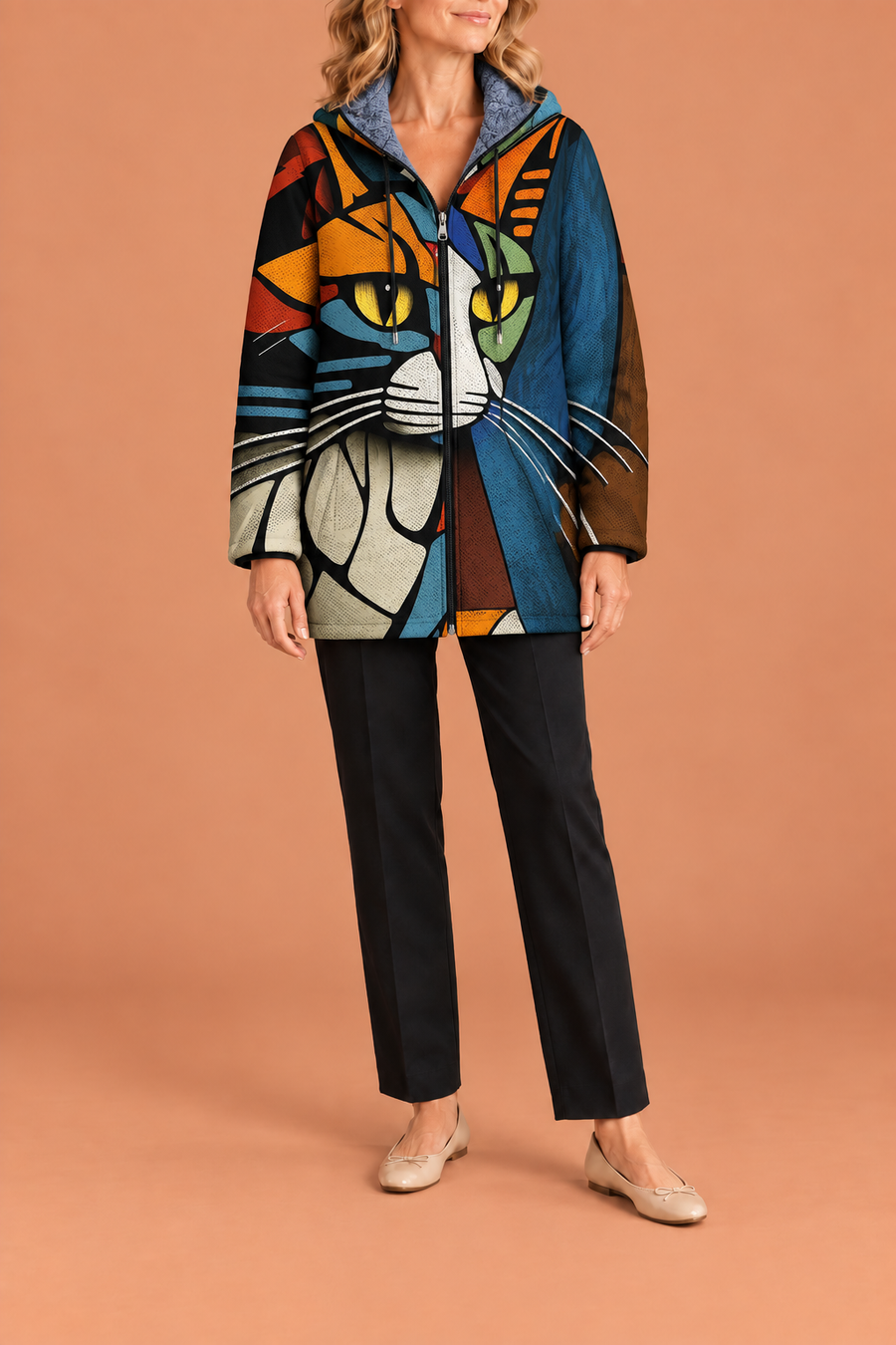 Darcy | Cardigan à Motif de Tête de Chat