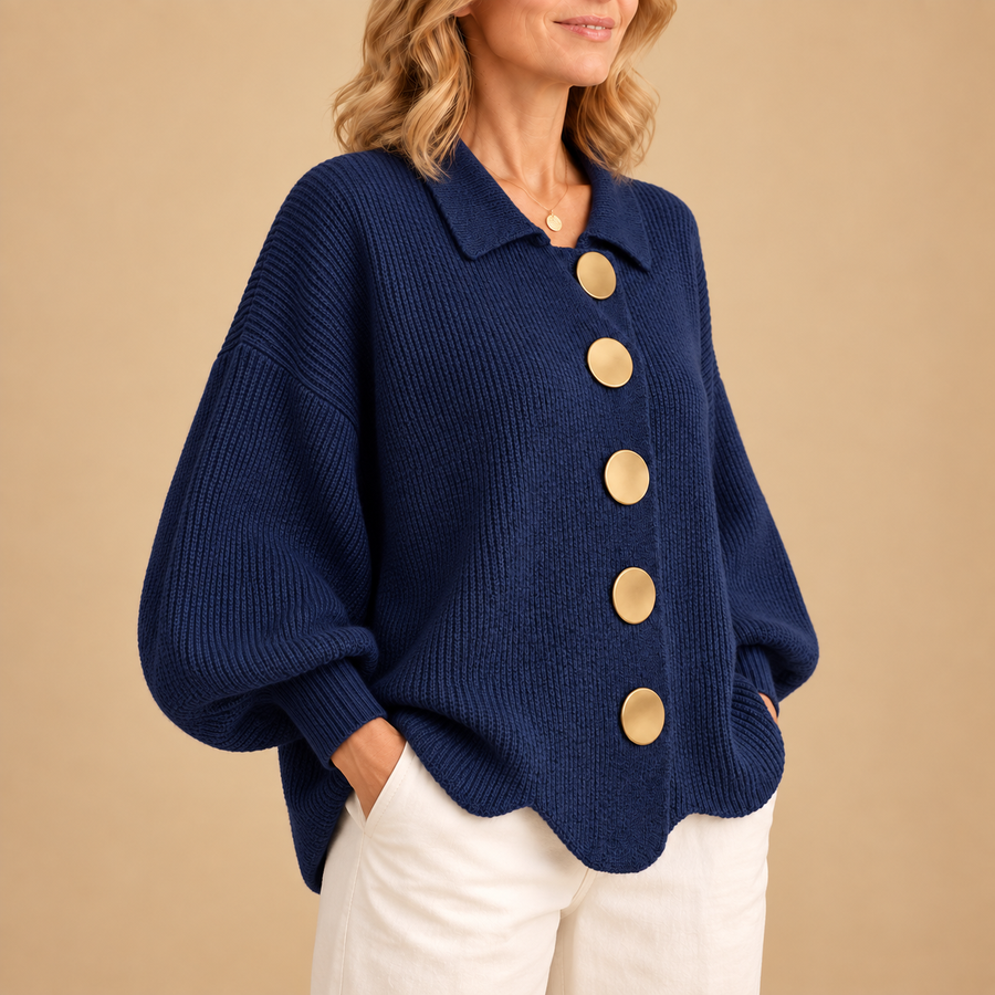 Isadora | Cardigan Oversize á Col