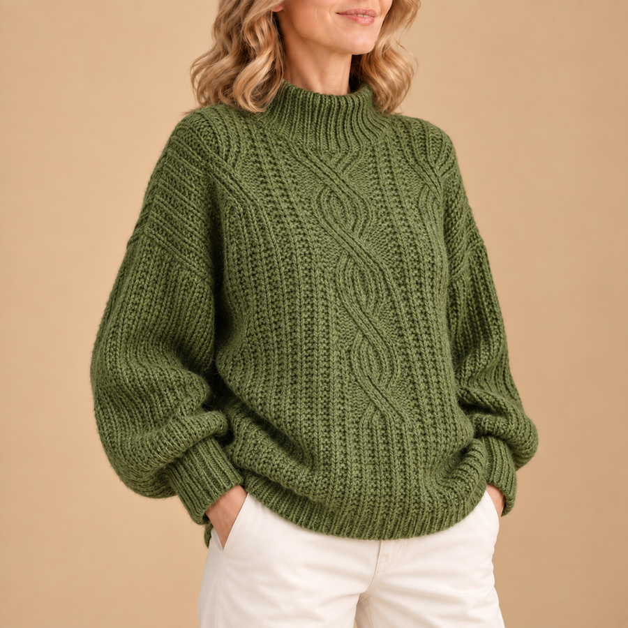 Clotilde™ — Pull texturé col montant confortable
