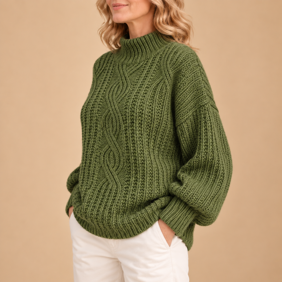 Clotilde™ — Pull texturé col montant confortable