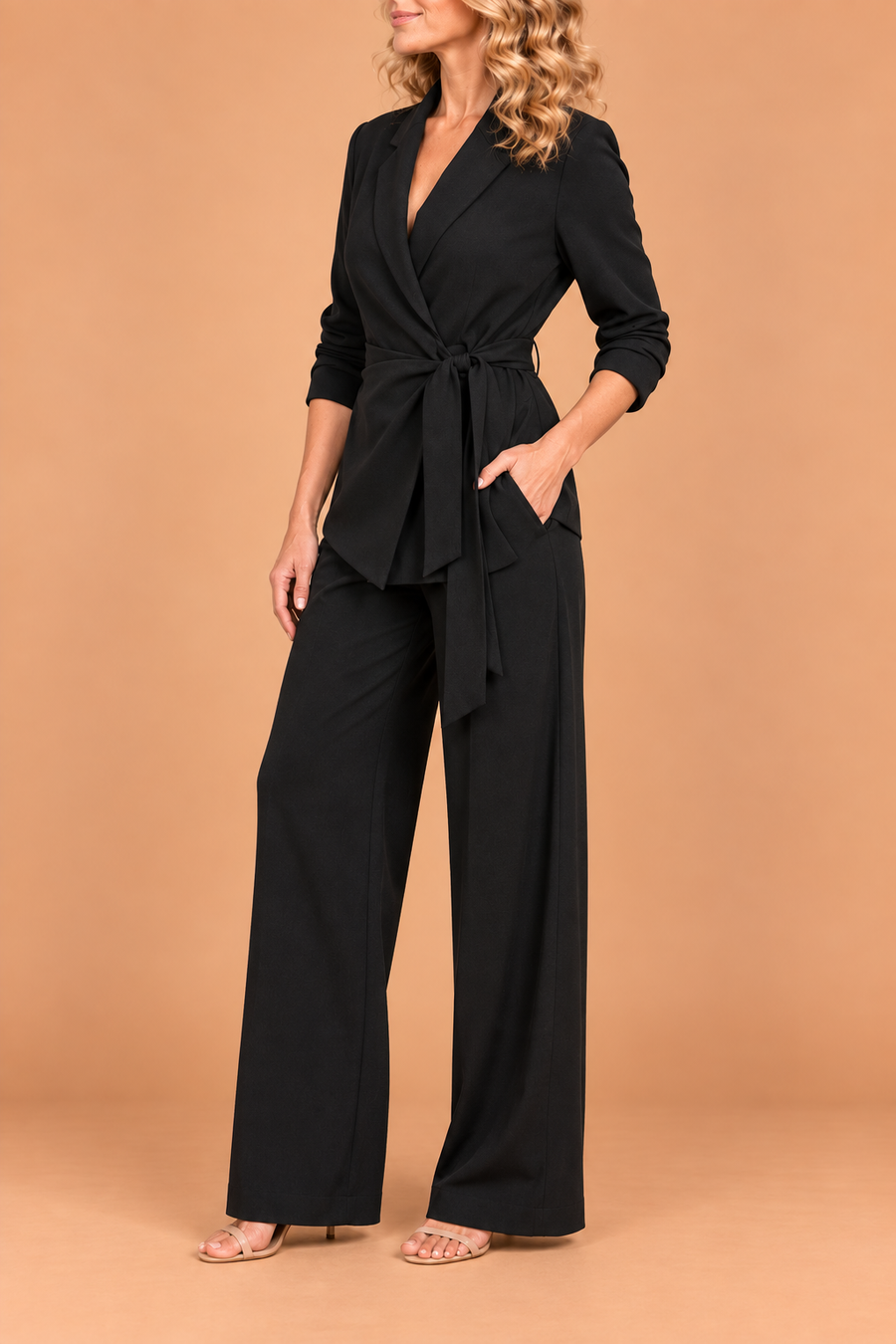 Véronise™ — Ensemble tailleur fluide élégant structuré