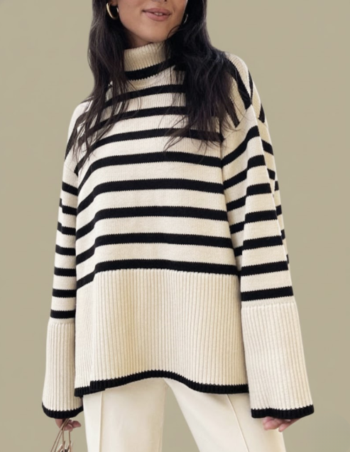 Éliane™ – Le Pull Rayé Élégance Décontractée